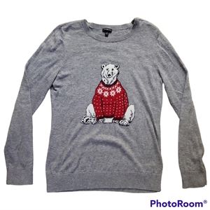 Vintage Talbots Christmas Bear Sweater